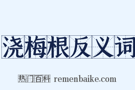 浇梅根反义词是什么意思的图片
